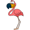 Flamingo Comic Animal