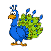 Peacock Comic Animal