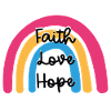 Faith, Love, Hope, Rainbow