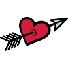 Arrow shot through heart