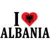 t-shirt Io amo Albania maglietta Shqiperia