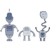 Three Adorable Robots