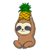 Pineapple Sloth Pineapple Gift