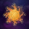 ornate swirl of light, sun, SSL - Universu