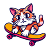 Cat skating