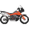 Retro Pixel Enduro, Moto d’aventure