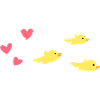 Heart animals birds fly