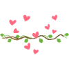 Branch Line Natural Leaves Hearts