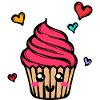 Sweets Delicious Snack Baking Cupcake Heart