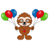 FAULTIER - LUFTBALLONS - TIER - KIND - BABY