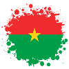 Burkina Faso flags blob