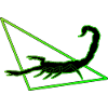 Skorpion in grün
