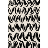 Black Beige Waves Pattern