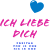 Herzliche Liebesbotschaft im Graffiti-Stil