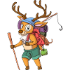 Hirsch Wanderer / Hirsch errant