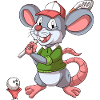 Golfer Mouse / Golfing Mouse