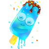 Farbiges Eis – Blau