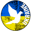 Free Ukraine Pigeon Round Logo