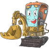 Excavator with face