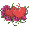 Herzen mit Blumen