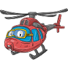 Helicopter with face