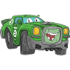 Rennauto mit Gesicht