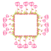 square frame flowers natural square