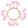 circle natural flowers roses pink
