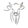 SILBERNE KUHSILHOUETTE, MINIMAL
