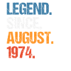Légende depuis août 1974 Anniversaire