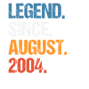 Légende depuis août 2004 Anniversaire