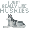 J’aime vraiment Huskies Dog Gift