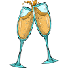 Champagnergläser / Prosit
