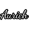 Aurich - Textdesign mit Stadtnamen
