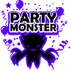 Partymonster dunkellila