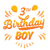 Birthday boy 3th