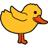 Cartoon duck cute chick