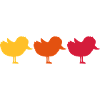 3 chicks Silhouette Team
