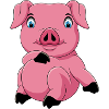Fat sow pig funny pink