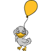 Balloon little cute duckling