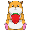 Hamster à la fraise