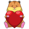 Hamster avec cœur