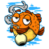 Weed Smoking Puffer Fish