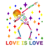 LGBT LGBTQ Dabbing Squelette