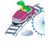 Roller Coaster T Rex Dinosaur