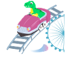 Roller Coaster T Rex Dinosaur