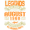 1960 August Birthday Legend