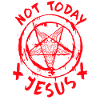 Ikke i dag Jesus I Baphomet Pentagram
