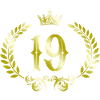 19 Number wreath