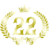 22 Number wreath